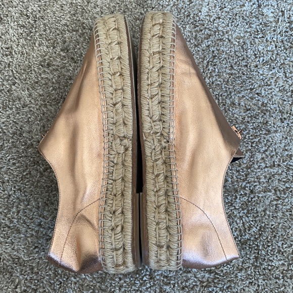 Alexander Wang Devon Rose Gold Metallic Platform Jute Espadrilles - Picture 6 of 17